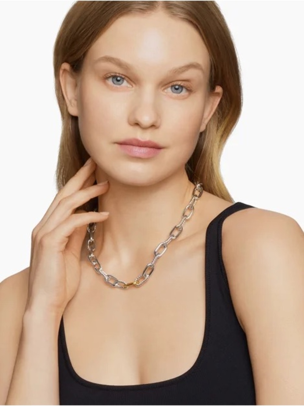 DY MADISON® CHAIN NECKLACE
Sterling Silver with 18K Yellow Gold, 11mm
